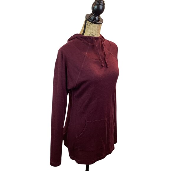 Smartwool Merino 250 Wool Womens Small Hoodie Burgundy - Picture 6 of 11